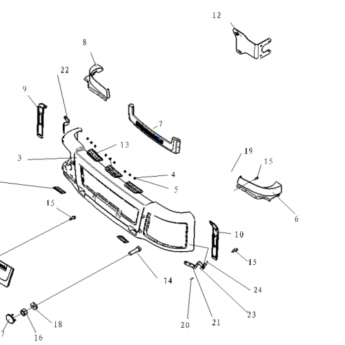 Shacman F3000 BUMPER AND FRONT BRACKET catalogue